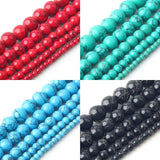 Red Howlite Turquoise Beads for Jewelry Making 4mm-12mm