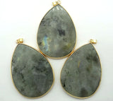 Tiger Eye Quartz Turquoise Water Drop Pendant for Jewelry Making