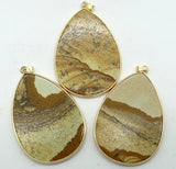 Tiger Eye Quartz Turquoise Water Drop Pendant for Jewelry Making