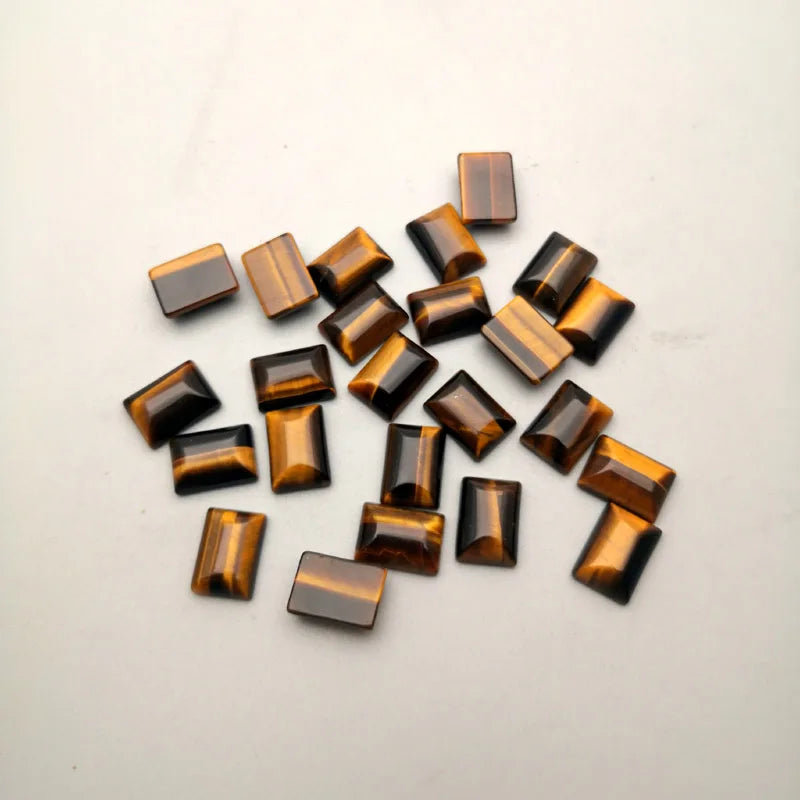 Tiger Eye Square Bead Cabochon 10x14 MM 24Pcs