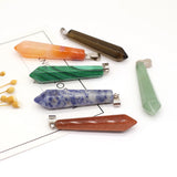 Natural Stone Faceted Pendant for Jewelry Making DIY Necklace Accessory
