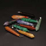 Natural Stone Faceted Pendant for Jewelry Making DIY Necklace Accessory