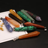 Natural Stone Faceted Pendant for Jewelry Making DIY Necklace Accessory