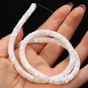 Natural Stone Shell Beads Round Disc Mother-of-pearl Bead for Jewelry Making