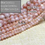 Natural Sunstone Stone Beads for Jewelry Making