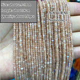 Natural Sunstone Stone Beads for Jewelry Making