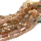 Natural Sunstone Stone Beads for Jewelry Making