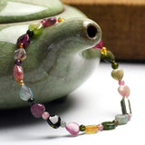 Heart-Shaped Tourmaline Stone Bracelet DIY Jewelry for Women