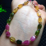 Tourmaline Stone Beads Bracelet for Women DIY Jewelry
