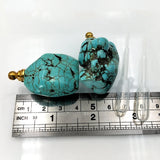 Turquoise Perfume Bottle Pendant Raw Gemstone Charm