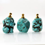 Turquoise Perfume Bottle Pendant Raw Gemstone Charm