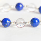 Lapis Lazuli Stone Bracelet Round Bead DIY Adjustable Bracelet