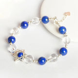 Lapis Lazuli Stone Bracelet Round Bead DIY Adjustable Bracelet