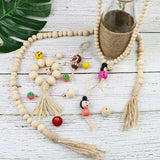 Natural Wooden Beads Round Spacer Wood Beads Lead-Free Balls Charms 6-35mm