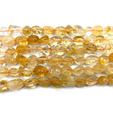 Yellow Citrine Crystal Stone Beads for Jewelry Making