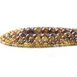 Yellow Dragon Veins Agate Stone Beads 4/6/8/10/12 mm 15'' Strand