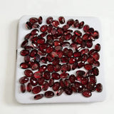 Natural Garnet Egg Shape Ring Face 6x8mm Mozambique Stones Necklace