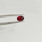 Natural Garnet Egg Shape Ring Face 6x8mm Mozambique Stones Necklace