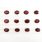 Natural Garnet Egg Shape Ring Face 6x8mm Mozambique Stones Necklace