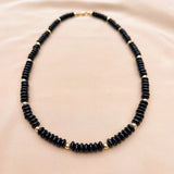 Delicate 18K Filled Bead Nature Stone Necklace