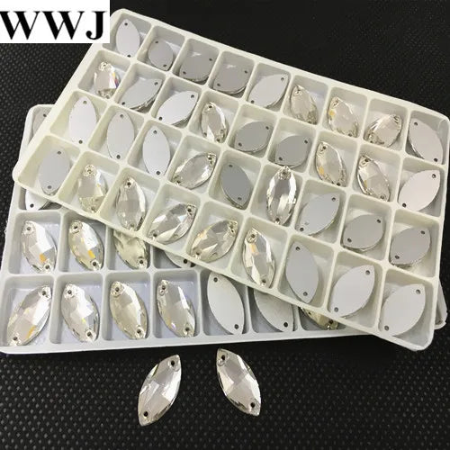 Horse Eye Sewing Glass Crystals 2holes Sew On Stones