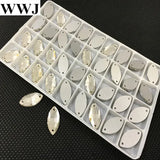 Horse Eye Sewing Glass Crystals 2holes Sew On Stones