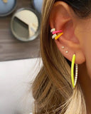 Colorful Enamel Hoops Earrings for Women