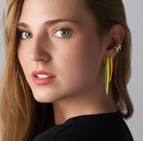 Colorful Enamel Hoops Earrings for Women
