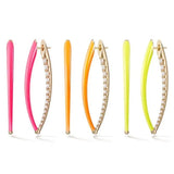 Colorful Enamel Hoops Earrings for Women