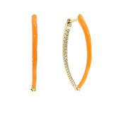 Colorful Enamel Hoops Earrings for Women