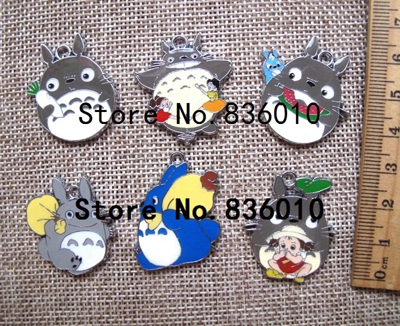 50pcs My Neighbor Totoro Metal Charm Pendants for Jewelry Making