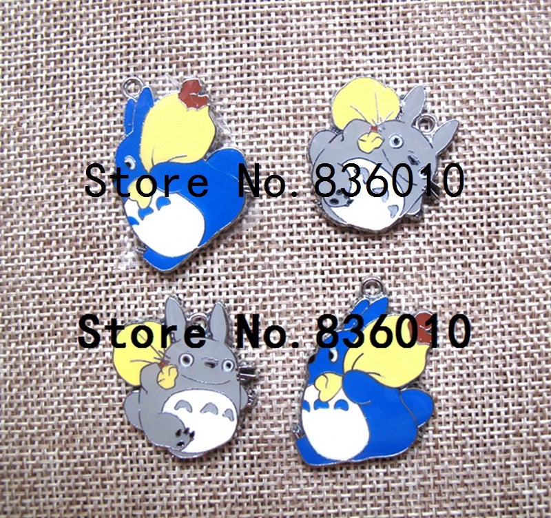 50pcs My Neighbor Totoro DIY Metal Charm Pendants Jewelry Making Accessory