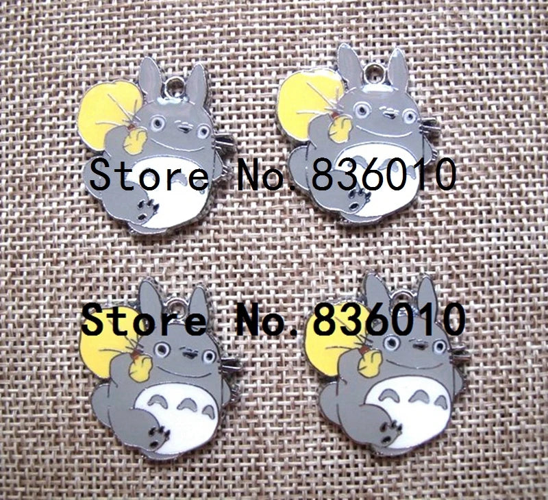 50pcs Totoro DIY Metal Charm Pendants Jewelry Making Gift