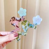 Arrival Creative Wave Rhinestone Flower Hair Claw Clip