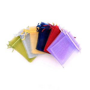 Arrival Unique Gauze Drawstring Pocket Organza Self-adhesive Stickers Round