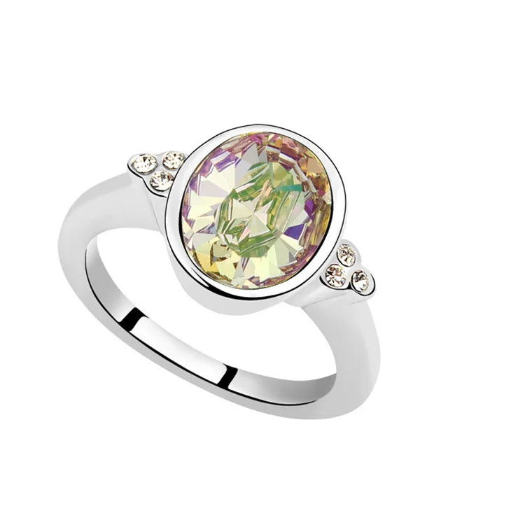 Arrival Jewelry ellipse crystal Wedding Bands Rings For Bridal Jewelry