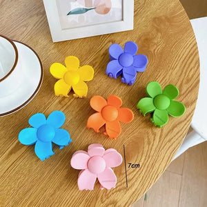 Acetic Acid Hair Clip Claw Frosted Flower Pure Colorful Hair Clip Claw