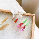 2-Tone Carrot Rabbit Hair Clip Claws for Woman Girls