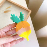2-Tone Carrot Rabbit Hair Clip Claws for Woman Girls