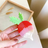2-Tone Carrot Rabbit Hair Clip Claws for Woman Girls