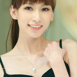 Delicate Heart Pendant Necklace 925 Sterling Silver Choker Jewelry