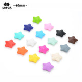 Food Silicone Teething Necklace Beads Jewelry Top Star Loose Beads (45mm)