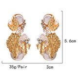 Pearl Flower Drop Earrings Women
