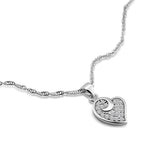 925 Sterling Silver Heart Pendant Necklace Choker