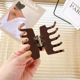 Geometric Coffee Hair Clip Claw Acetic Acid Shark Clip