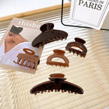 Geometric Coffee Hair Clip Claw Acetic Acid Shark Clip