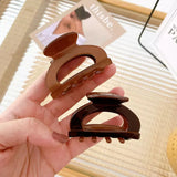 Geometric Coffee Hair Clip Claw Acetic Acid Shark Clip