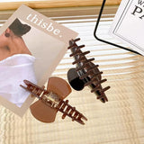 Geometric Coffee Hair Clip Claw Acetic Acid Shark Clip