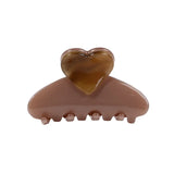 Heart-Shape Acetate Hair Clip Claw Retro Stitching
