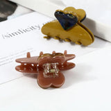 Heart-Shape Acetate Hair Clip Claw Retro Stitching